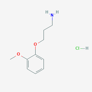 molecular formula C10H16ClNO2 B111737 3-(2-Methoxyphenoxy)propan-1-amine hydrochloride CAS No. 1366407-75-1