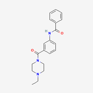 molecular formula C20H23N3O2 B11174604 N-[3-(4-ethylpiperazine-1-carbonyl)phenyl]benzamide 