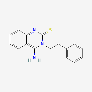 molecular formula C16H15N3S B11174713 4-Imino-3-(2-phenylethyl)-3,4-dihydroquinazoline-2-thiol 