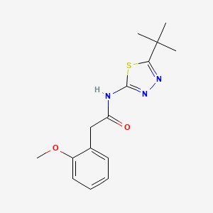 molecular formula C15H19N3O2S B11174722 N-(5-tert-butyl-1,3,4-thiadiazol-2-yl)-2-(2-methoxyphenyl)acetamide 