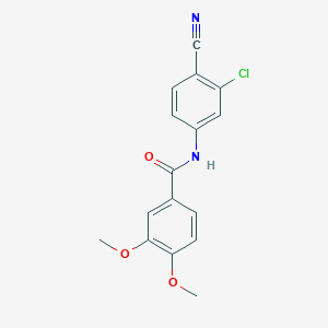 molecular formula C16H13ClN2O3 B11174733 N-(3-chloro-4-cyanophenyl)-3,4-dimethoxybenzamide 