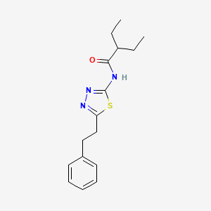 molecular formula C16H21N3OS B11174781 2-ethyl-N-[5-(2-phenylethyl)-1,3,4-thiadiazol-2-yl]butanamide CAS No. 713092-05-8