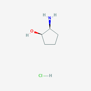 molecular formula C5H12ClNO B111749 (1R,2S)-2-Aminocyclopentanol hydrochloride CAS No. 137254-03-6