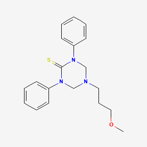molecular formula C19H23N3OS B11175433 5-(3-Methoxypropyl)-1,3-diphenyl-1,3,5-triazinane-2-thione 