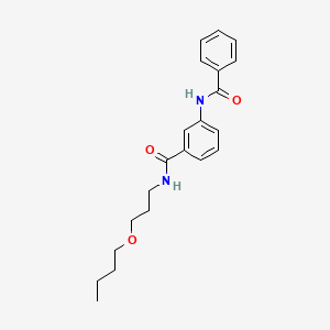 molecular formula C21H26N2O3 B11175551 3-benzamido-N-(3-butoxypropyl)benzamide 