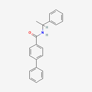 molecular formula C21H19NO B11175559 n-(1-Phenylethyl)-[1,1'-biphenyl]-4-carboxamide 