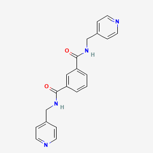 molecular formula C20H18N4O2 B11175611 N,N'-bis(pyridin-4-ylmethyl)benzene-1,3-dicarboxamide 