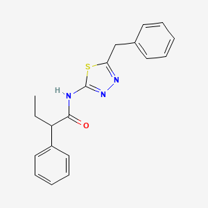 molecular formula C19H19N3OS B11175846 N-(5-benzyl-1,3,4-thiadiazol-2-yl)-2-phenylbutanamide 