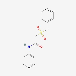 molecular formula C15H15NO3S B11175857 2-(benzylsulfonyl)-N-phenylacetamide 