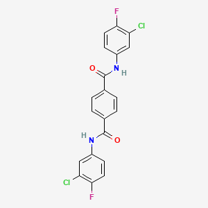 molecular formula C20H12Cl2F2N2O2 B11175913 N,N'-Bis-(3-chloro-4-fluoro-phenyl)-terephthalamide 