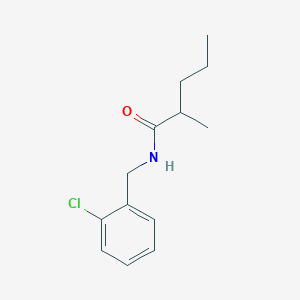 molecular formula C13H18ClNO B11175994 N-[(2-chlorophenyl)methyl]-2-methylpentanamide 