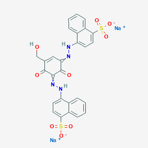 disodium;4-[(2Z)-2-[(5Z)-3-(hydroxymethyl)-4,6-dioxo-5-[(4-sulfonatonaphthalen-1-yl)hydrazinylidene]cyclohex-2-en-1-ylidene]hydrazinyl]naphthalene-1-sulfonate