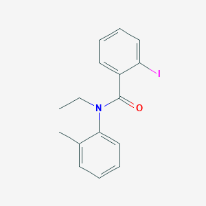 molecular formula C16H16INO B11176141 N-ethyl-2-iodo-N-(2-methylphenyl)benzamide 