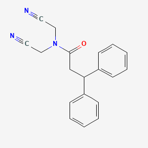 molecular formula C19H17N3O B11176277 N,N-bis(cyanomethyl)-3,3-diphenylpropanamide 