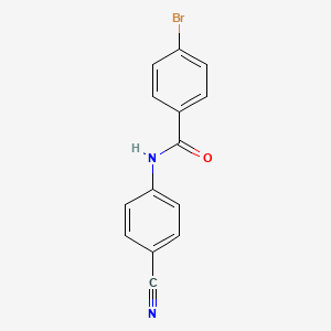 molecular formula C14H9BrN2O B11176303 4-bromo-N-(4-cyanophenyl)benzamide 