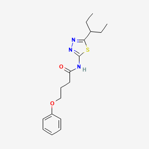 molecular formula C17H23N3O2S B11176325 N-[5-(pentan-3-yl)-1,3,4-thiadiazol-2-yl]-4-phenoxybutanamide 
