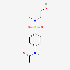 molecular formula C11H16N2O4S B11176350 N-{4-[(2-hydroxyethyl)(methyl)sulfamoyl]phenyl}acetamide 