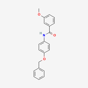 molecular formula C21H19NO3 B11176415 N-[4-(benzyloxy)phenyl]-3-methoxybenzamide 