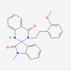 molecular formula C25H23N3O3 B11176423 3'-[2-(2-methoxyphenyl)ethyl]-1-methyl-1'H-spiro[indole-3,2'-quinazoline]-2,4'(1H,3'H)-dione 