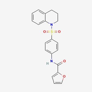 molecular formula C20H18N2O4S B11176426 N-[4-(3,4-dihydroquinolin-1(2H)-ylsulfonyl)phenyl]furan-2-carboxamide 