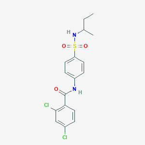 molecular formula C17H18Cl2N2O3S B11176508 N-[4-(butan-2-ylsulfamoyl)phenyl]-2,4-dichlorobenzamide 