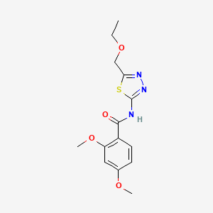 molecular formula C14H17N3O4S B11176634 N-[5-(ethoxymethyl)-1,3,4-thiadiazol-2-yl]-2,4-dimethoxybenzamide 