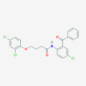 molecular formula C23H18Cl3NO3 B11176671 N-(2-benzoyl-4-chlorophenyl)-4-(2,4-dichlorophenoxy)butanamide 