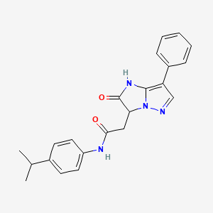 molecular formula C22H22N4O2 B11176727 N-(4-isopropylphenyl)-2-(2-oxo-7-phenyl-2,3-dihydro-1H-imidazo[1,2-b]pyrazol-3-yl)acetamide 