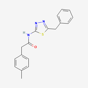 molecular formula C18H17N3OS B11176735 N-(5-benzyl-1,3,4-thiadiazol-2-yl)-2-(4-methylphenyl)acetamide 