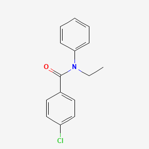 molecular formula C15H14ClNO B11176760 4-chloro-N-ethyl-N-phenylbenzamide 
