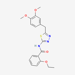 molecular formula C20H21N3O4S B11176762 N-[5-(3,4-Dimethoxy-benzyl)-[1,3,4]thiadiazol-2-yl]-2-ethoxy-benzamide 