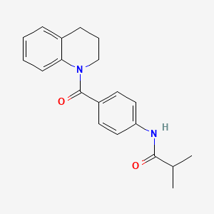molecular formula C20H22N2O2 B11176768 N-[4-(3,4-Dihydro-2H-quinoline-1-carbonyl)-phenyl]-isobutyramide 