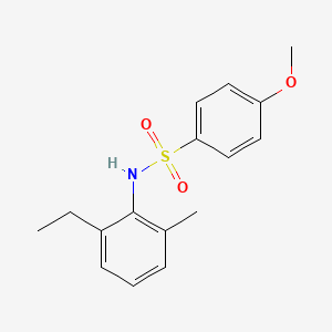 molecular formula C16H19NO3S B11176781 N-(2-ethyl-6-methylphenyl)-4-methoxybenzenesulfonamide 