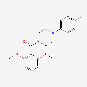 molecular formula C19H21FN2O3 B11176811 1-(2,6-Dimethoxybenzoyl)-4-(4-fluorophenyl)piperazine 