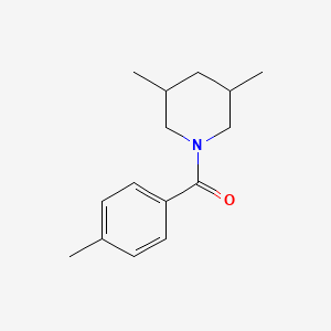 molecular formula C15H21NO B11176920 3,5-Dimethyl-1-(4-methylbenzoyl)piperidine 