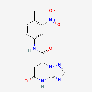 molecular formula C13H12N6O4 B11176952 N-(4-methyl-3-nitrophenyl)-5-oxo-4,5,6,7-tetrahydro[1,2,4]triazolo[1,5-a]pyrimidine-7-carboxamide 
