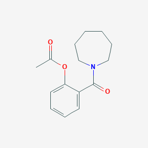 molecular formula C15H19NO3 B11177079 2-(Azepan-1-ylcarbonyl)phenyl acetate 