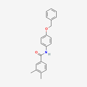 molecular formula C22H21NO2 B11177159 N-[4-(benzyloxy)phenyl]-3,4-dimethylbenzamide 
