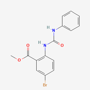 molecular formula C15H13BrN2O3 B11177320 Methyl 2-[(anilinocarbonyl)amino]-5-bromobenzoate 