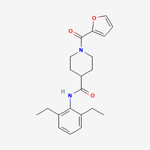 molecular formula C21H26N2O3 B11177451 N-(2,6-diethylphenyl)-1-(furan-2-carbonyl)piperidine-4-carboxamide 