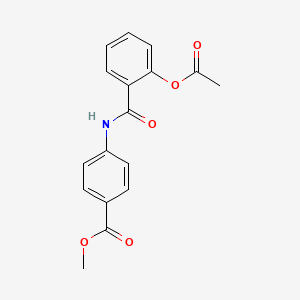 molecular formula C17H15NO5 B11177715 Methyl 4-({[2-(acetyloxy)phenyl]carbonyl}amino)benzoate 
