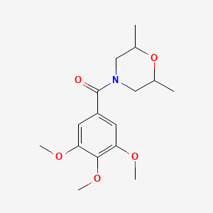 molecular formula C16H23NO5 B11177928 2,6-Dimethyl-4-(3,4,5-trimethoxybenzoyl)morpholine CAS No. 74037-70-0