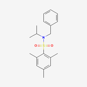 molecular formula C19H25NO2S B11177940 N-benzyl-2,4,6-trimethyl-N-(propan-2-yl)benzenesulfonamide 