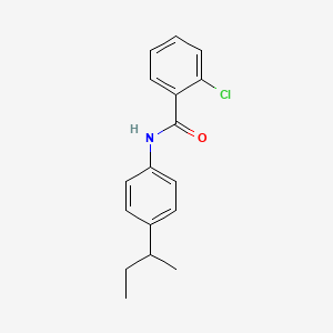 molecular formula C17H18ClNO B11177947 N-[4-(butan-2-yl)phenyl]-2-chlorobenzamide CAS No. 331845-97-7