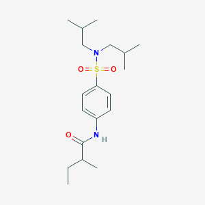 molecular formula C19H32N2O3S B11178073 N-{4-[bis(2-methylpropyl)sulfamoyl]phenyl}-2-methylbutanamide 