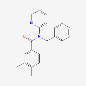 molecular formula C21H20N2O B11178123 N-benzyl-3,4-dimethyl-N-(pyridin-2-yl)benzamide 
