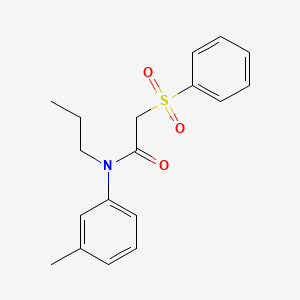molecular formula C18H21NO3S B11178151 N-(3-methylphenyl)-2-(phenylsulfonyl)-N-propylacetamide 