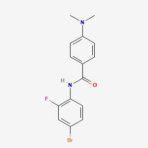 molecular formula C15H14BrFN2O B11178222 N-(4-bromo-2-fluorophenyl)-4-(dimethylamino)benzamide 