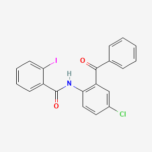 molecular formula C20H13ClINO2 B11178574 N-(2-benzoyl-4-chlorophenyl)-2-iodobenzamide 