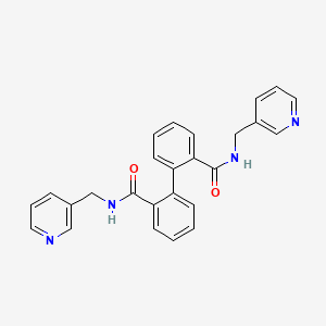 molecular formula C26H22N4O2 B11178698 N,N'-bis(pyridin-3-ylmethyl)biphenyl-2,2'-dicarboxamide 